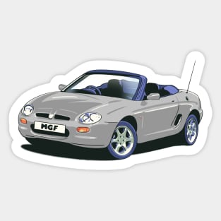 MG MGF Car in Platinum Silver Sticker